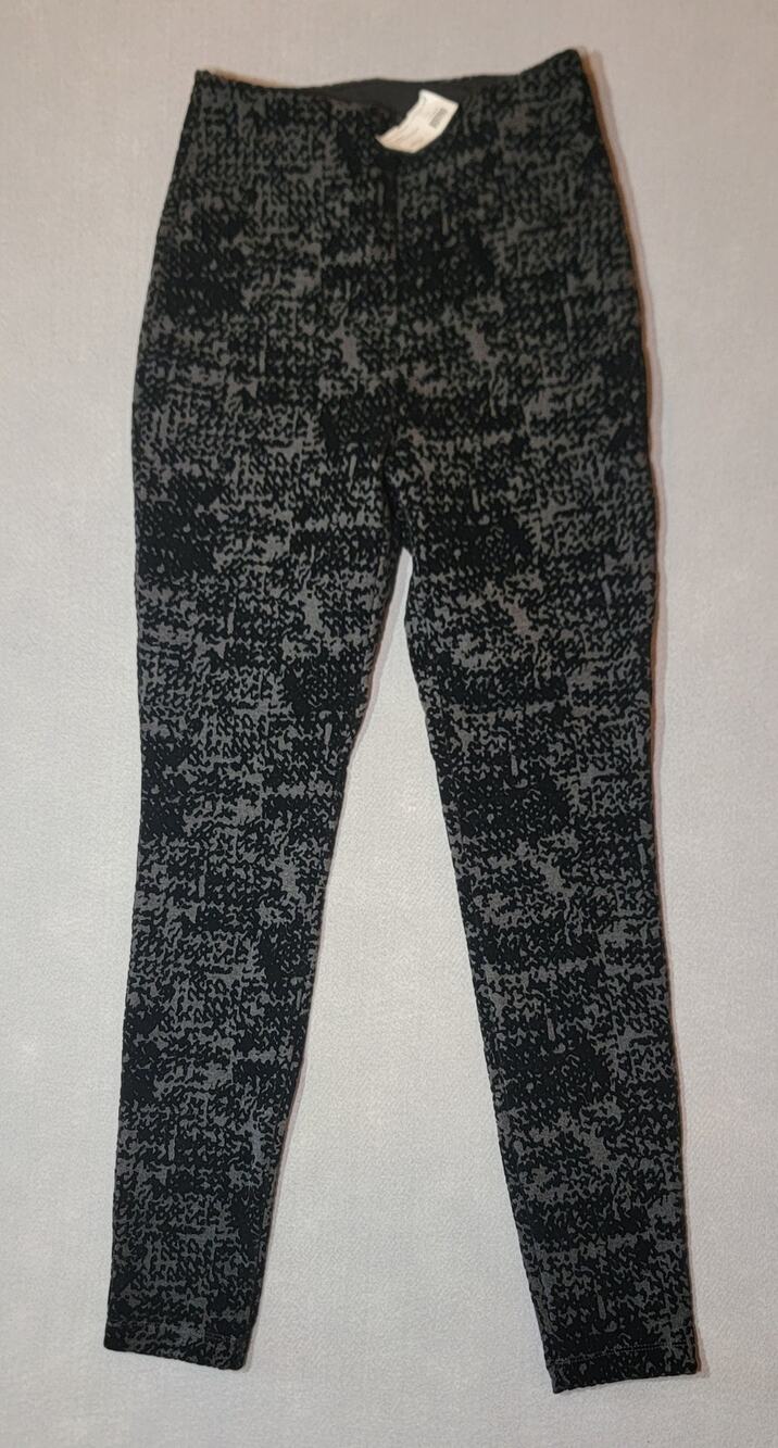 Lyssé NWT Velvet Flocking Leggings Charcoal Black Size Small